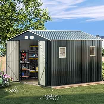 Amazon.com : Breezz Outdoor Storage Shed 10 x 10 ft. Utility